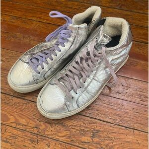 P448 silver sneakers